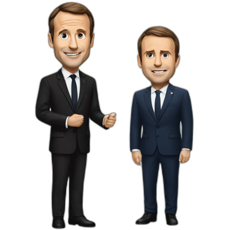 Macron with Coker emoji