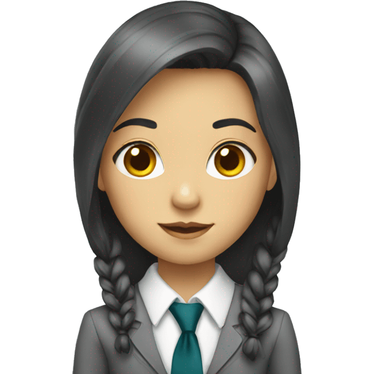 Girls in tie emoji