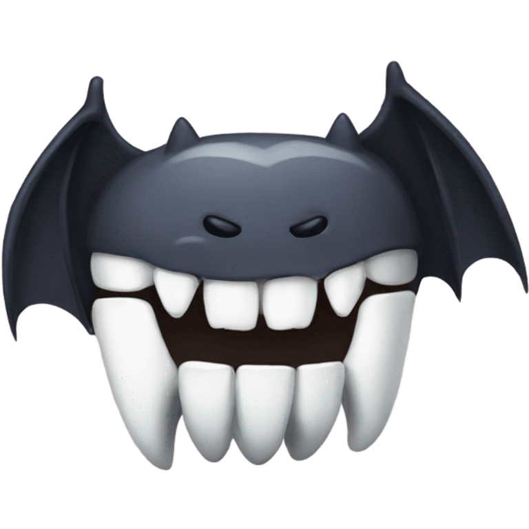 teeth are just hardened bats sleeping upside down emoji