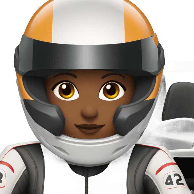 A girl driving a f1 car  emoji