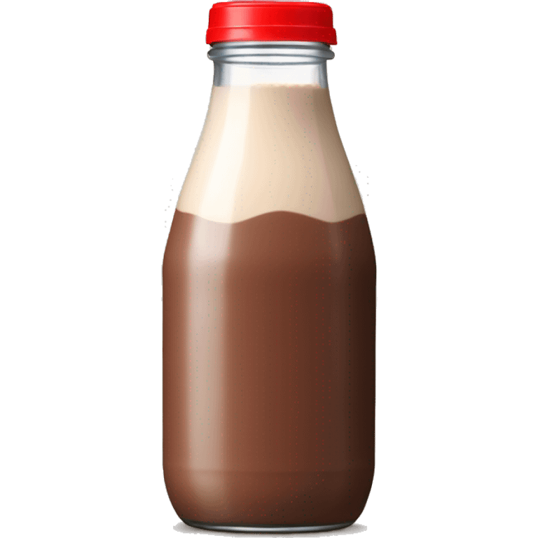 chocolate milk with red bottle emoji