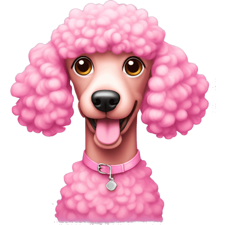 A pink poodle emoji