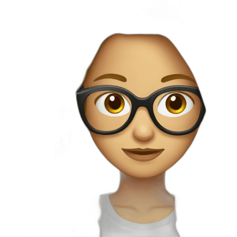 hot-girl-with-long-hair-and-glasses emoji