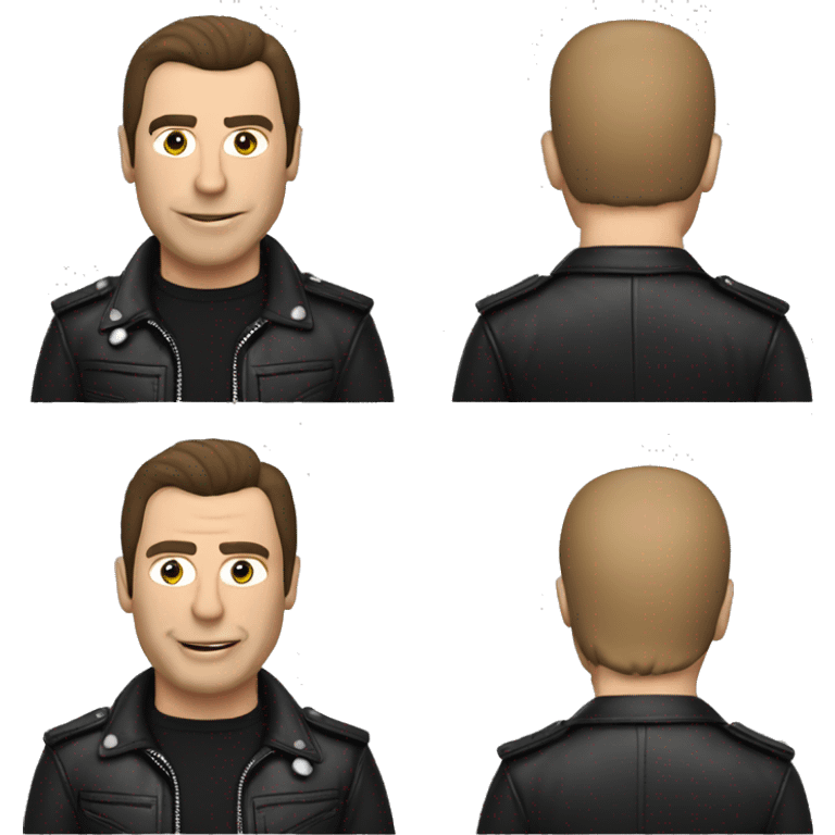 John travolta in leather jacket emoji