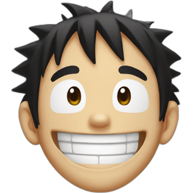 Luffy laughing emoji