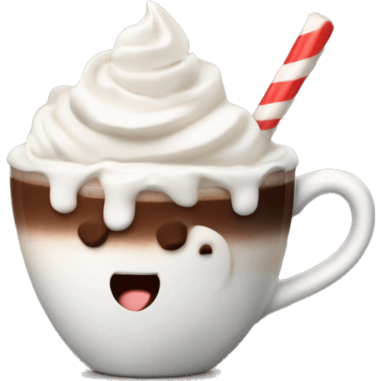 Hot chocolate with whipped cream emoji