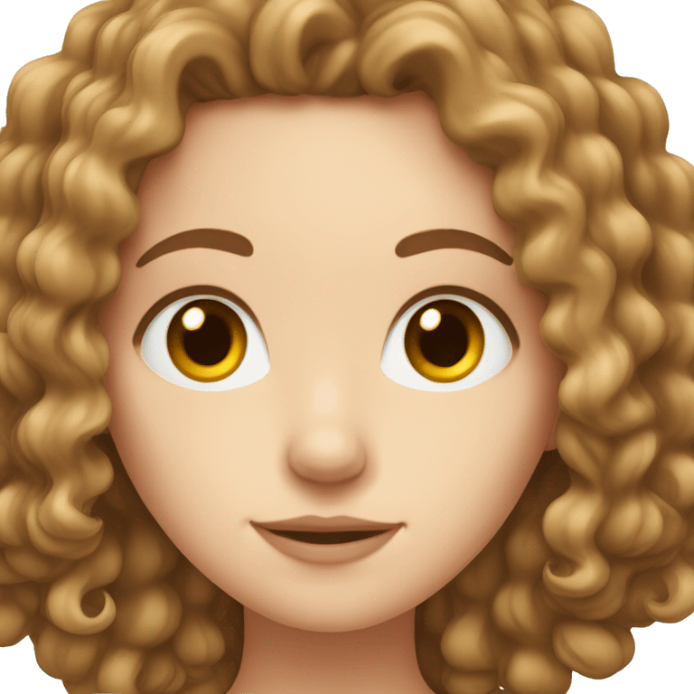 white girl with brown curls  emoji