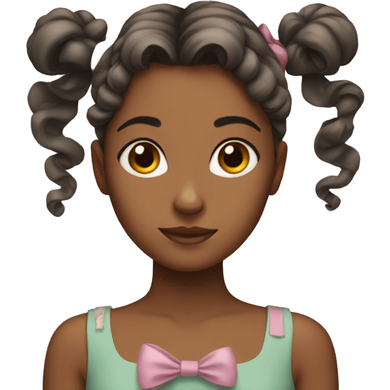 girl with bows in hair emoji