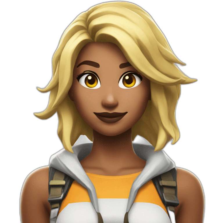 Fortnite girl blonde Halloween emoji