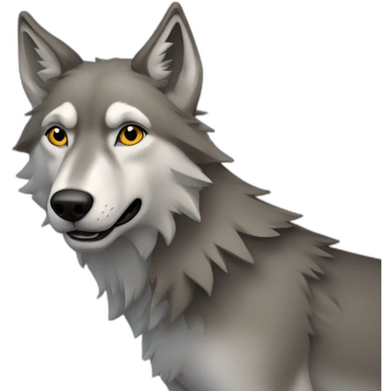 Loup qui hurl emoji