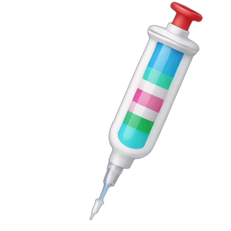 trans flag syringe emoji