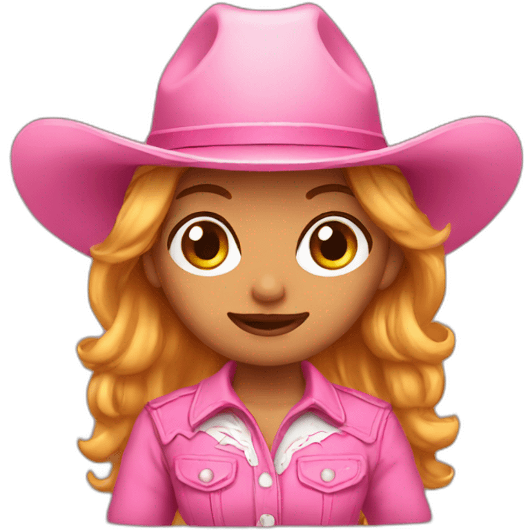 Pink cowgirl emoji