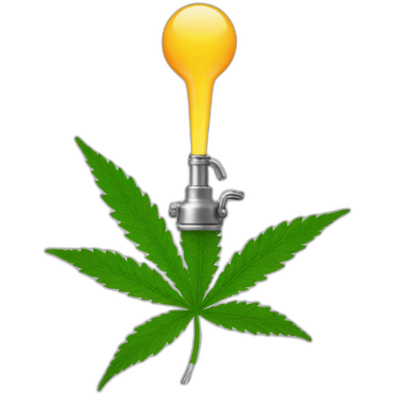 Original Plug Emoji But with a bong and a Cannabis leaf  emoji