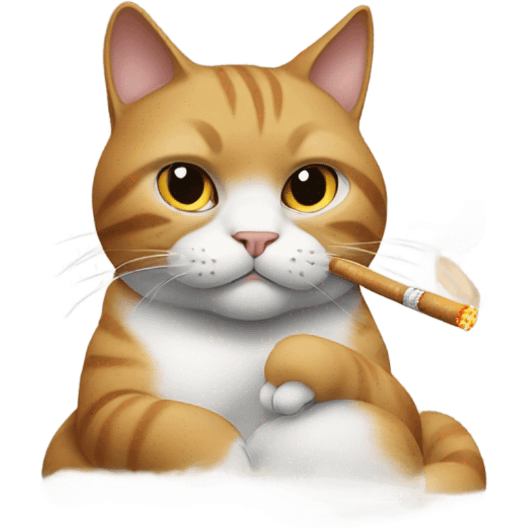 Cat smoking emoji