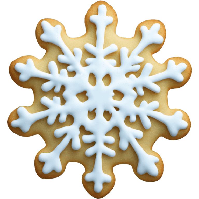 snowflake shaped sugar cookie emoji