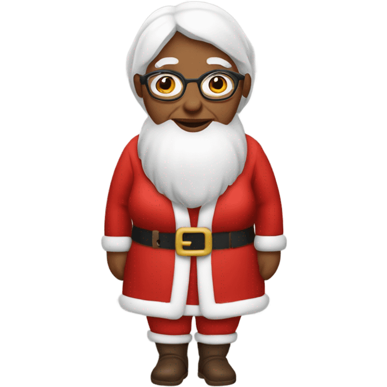 Grandma wearing Santa’s clothes emoji