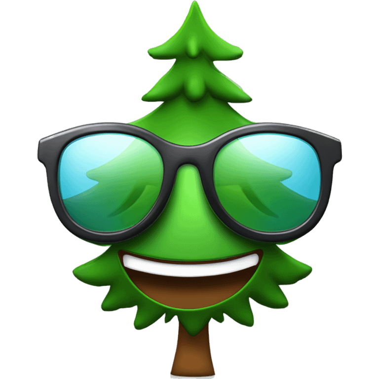 Kerstboom met een zonnebril aan het dansen emoji