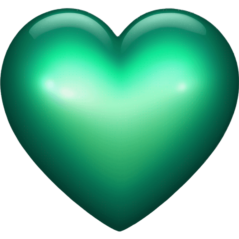 iridescent dark green heart emoji