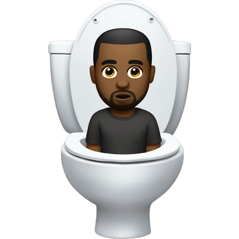 kanye west in a toilet emoji