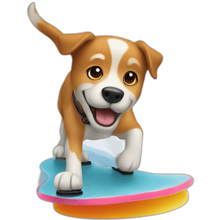 dog skating on a frozen lake of jello emoji