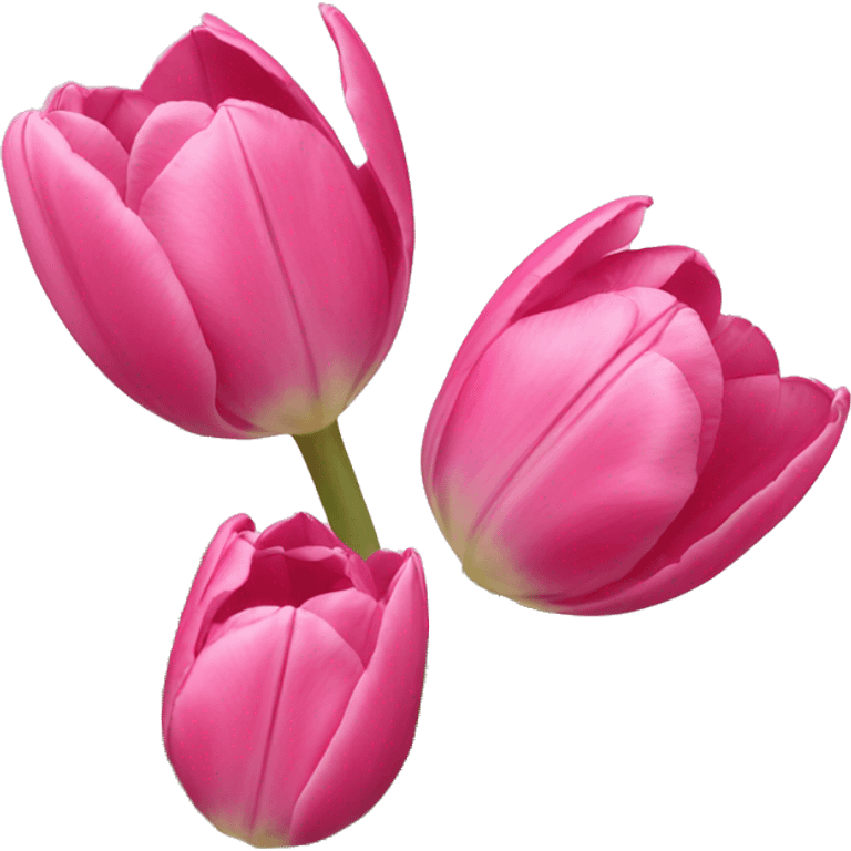 Pink tulips emoji