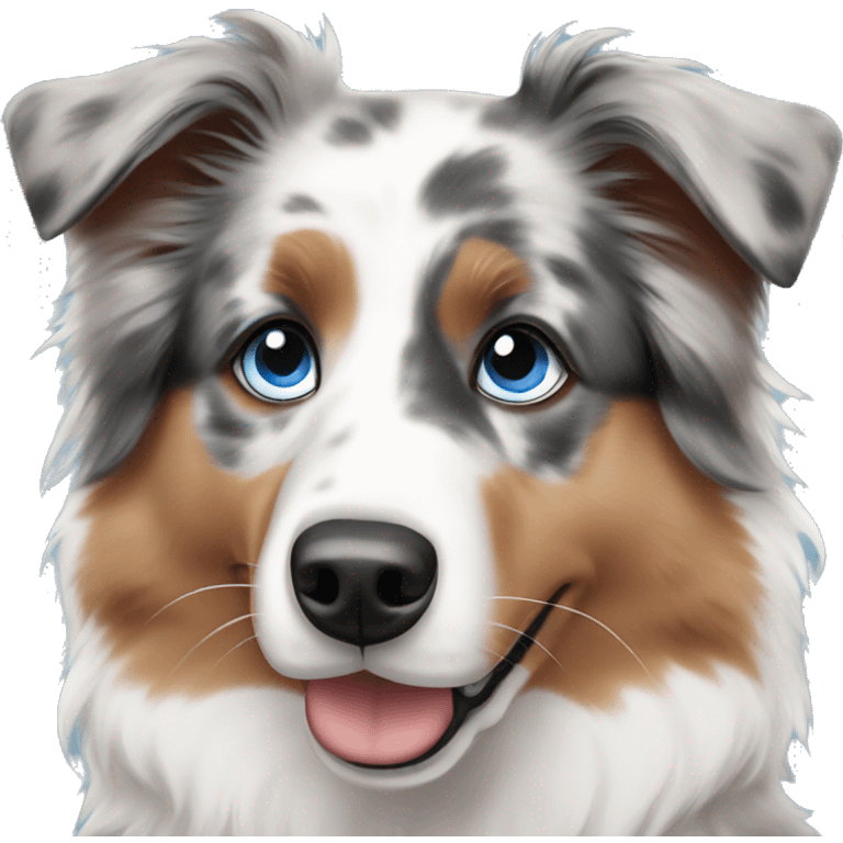 Australian shepherd with blue eyes emoji