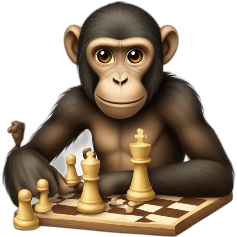 Monkey playing chess emoji