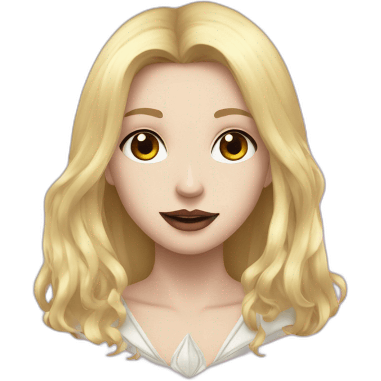 long-hair blond femboy gothic magician emoji