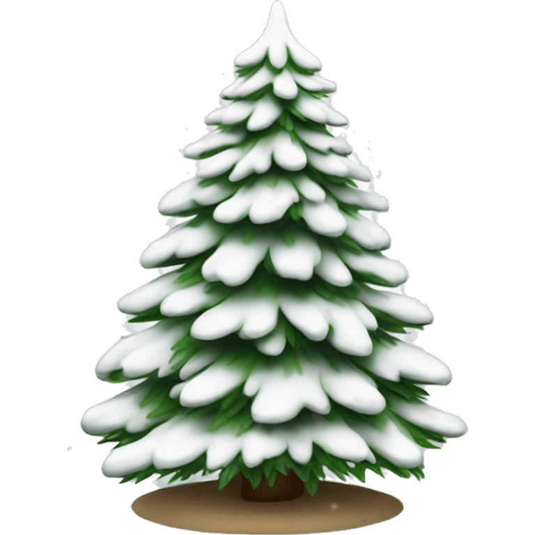  actual white fir christmas tree isolated.  emoji