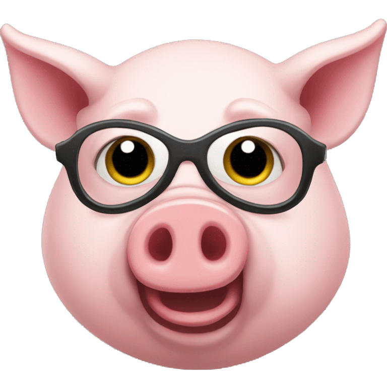 Disguised pig emoji