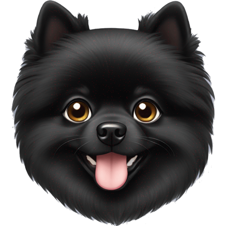 Black Pomeranian emoji