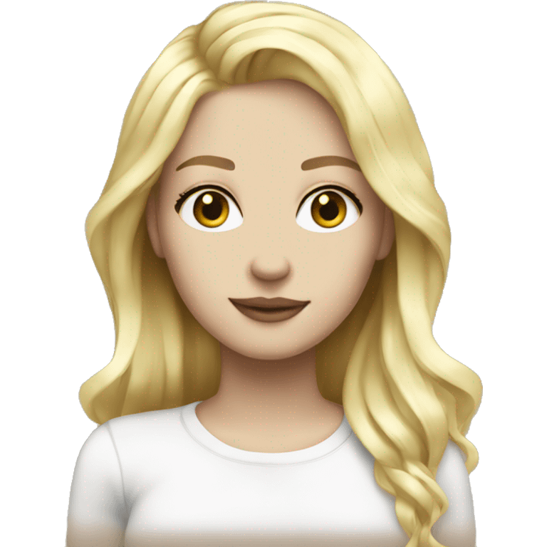 girl dj blonde hair white pale skin emoji