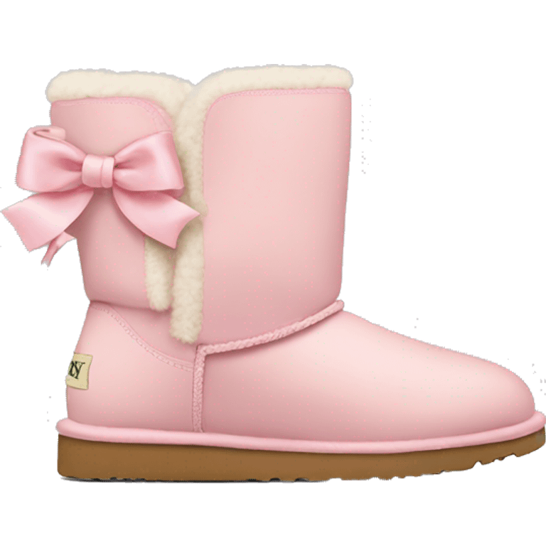 Light Pink Ugg Boots with Bows emoji