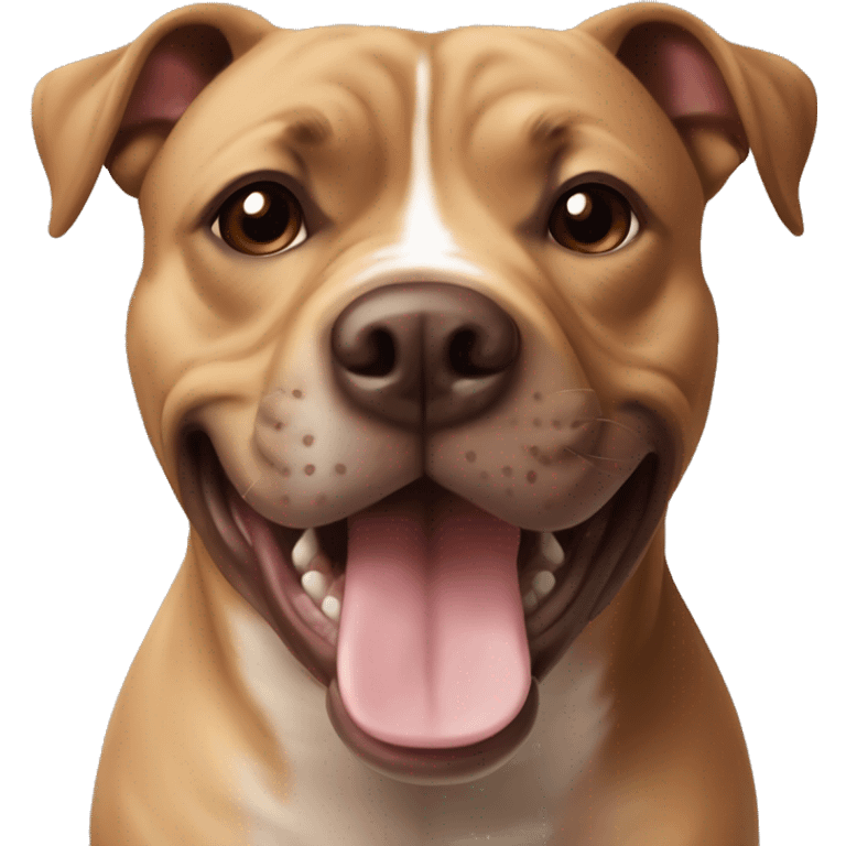 brown/tan staffordshire terrior with gappy teeth emoji