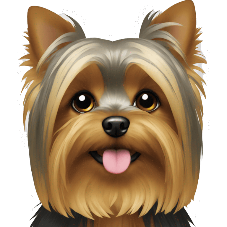 A yorkie sitting  emoji