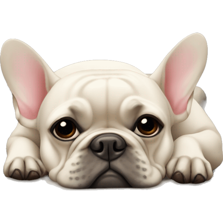 Frenchie resting on couch emoji