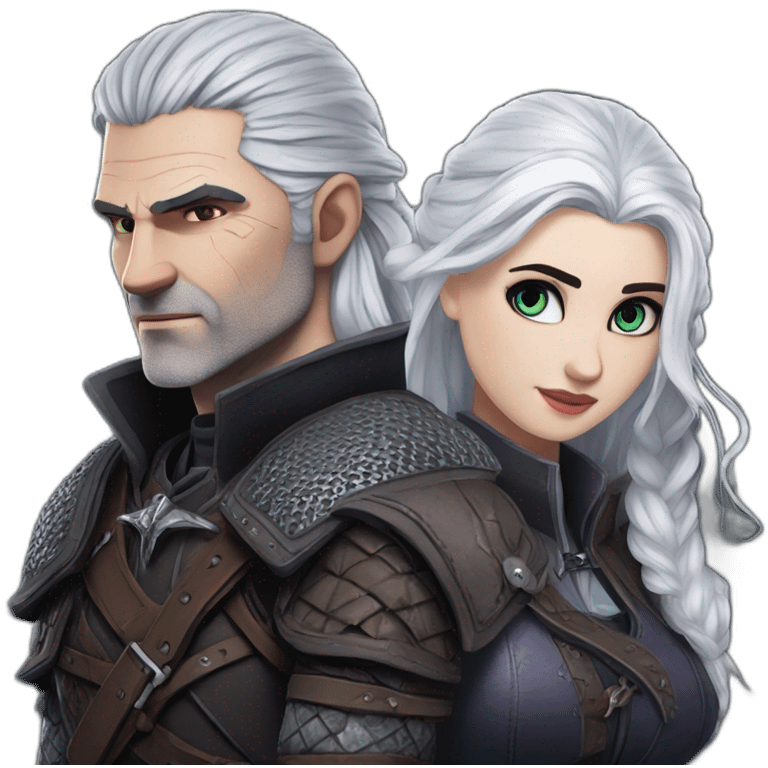 Geralt and Yennefer emoji