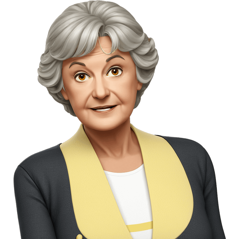 smiling elderly woman indoors emoji