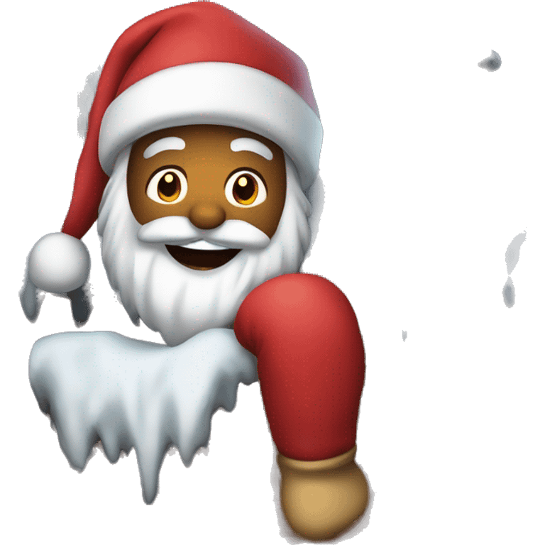 Santa in the chimney emoji