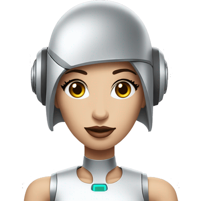 robot woman showcase runway model emoji