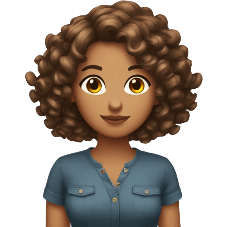 Latin curl hair girl emoji