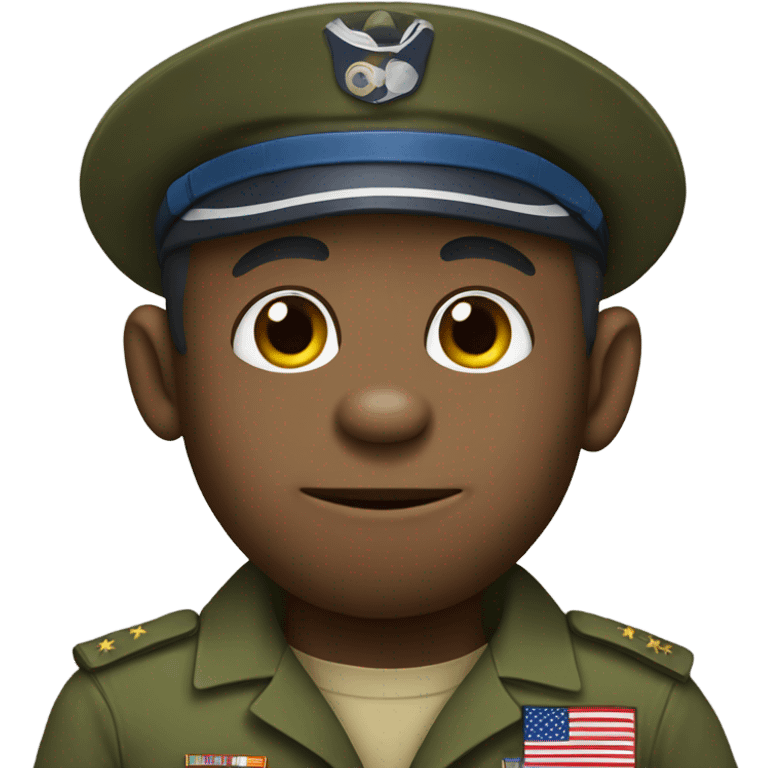 Monkey military veteran emoji