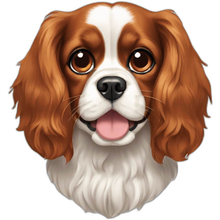 tricolour cavalier king Charles spaniel emoji