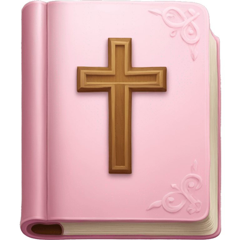 Light pink Bible opened emoji