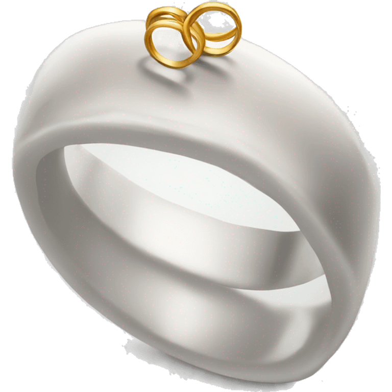 wedding cake top wedding rings emoji