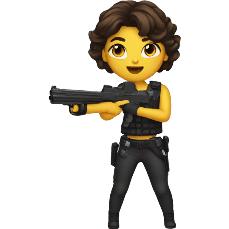 jess with gun emoji