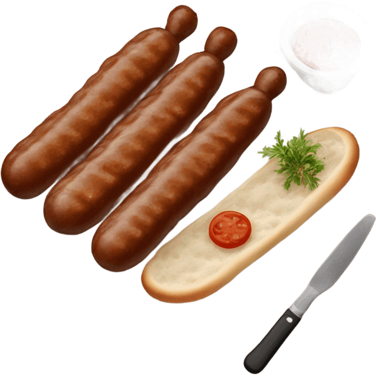 Bosnian national dish called cevapi from restaurant Delhi emoji