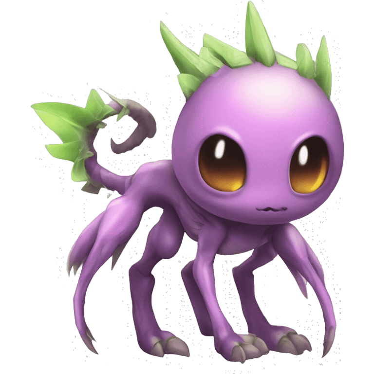 cute cool edgy eldritch alien punk Digimon-Fakemon-animal full body emoji