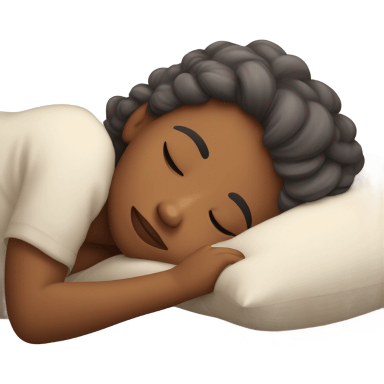 Girl sleeping on a pillow emoji