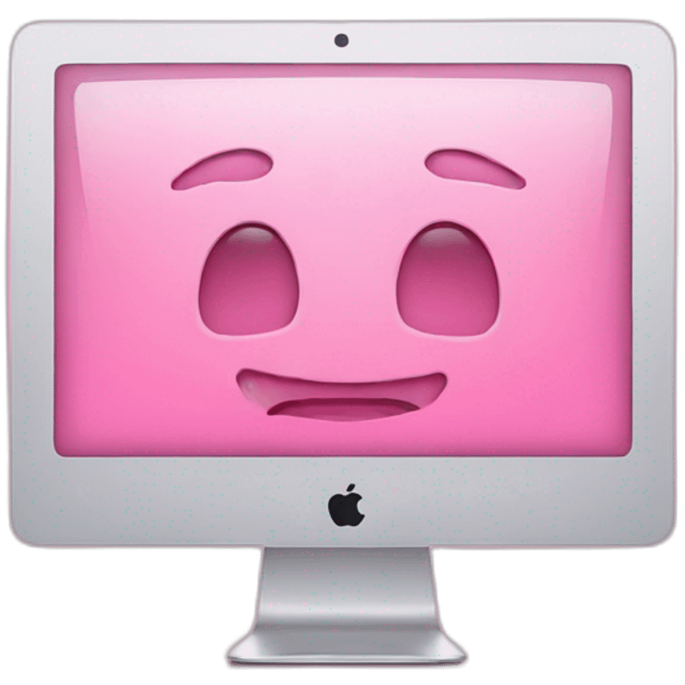 pink mac screen emoji